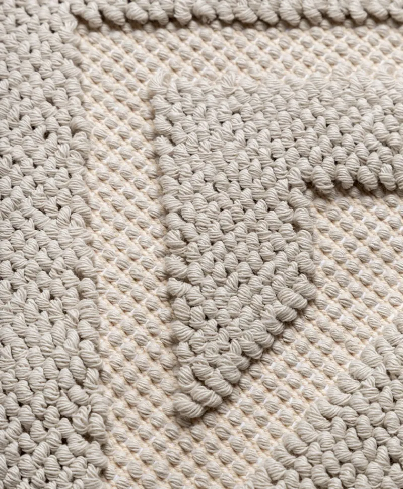 Mastro Raphael Neutrale Badematten|Baumwoll Teppich Rombi