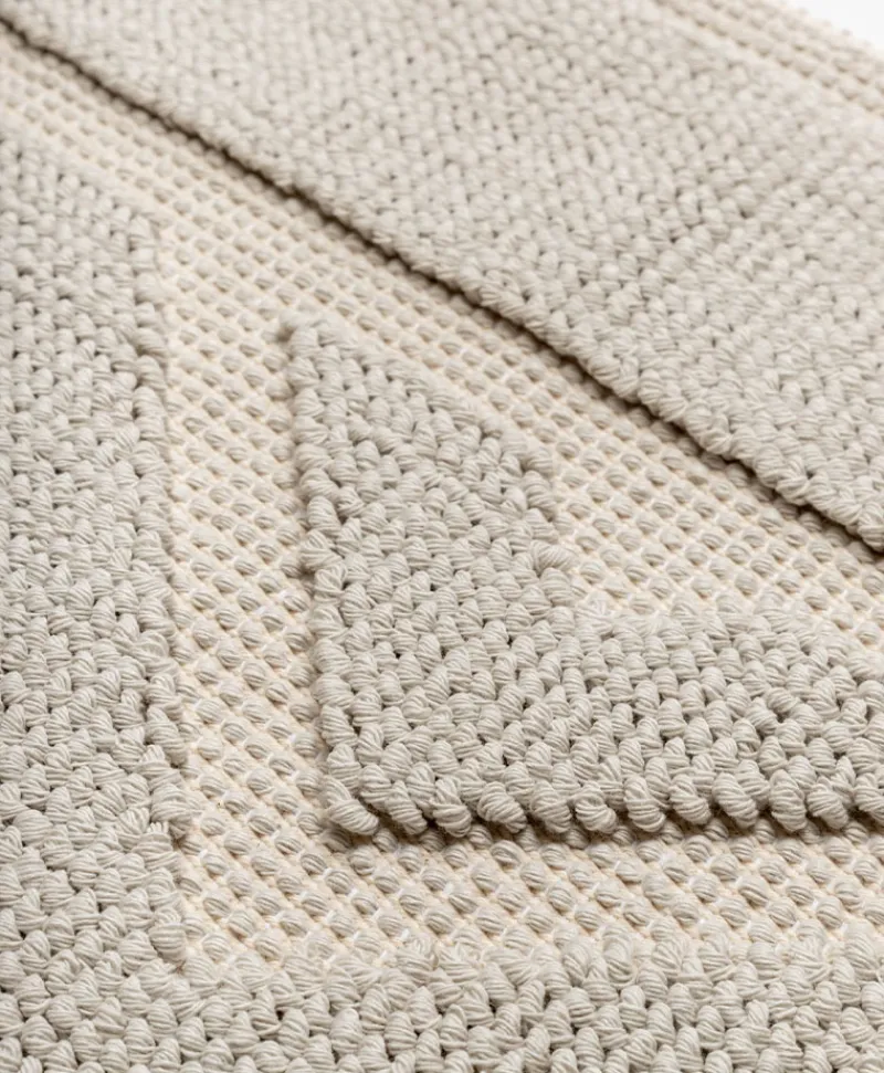 Mastro Raphael Neutrale Badematten|Baumwoll Teppich Rombi