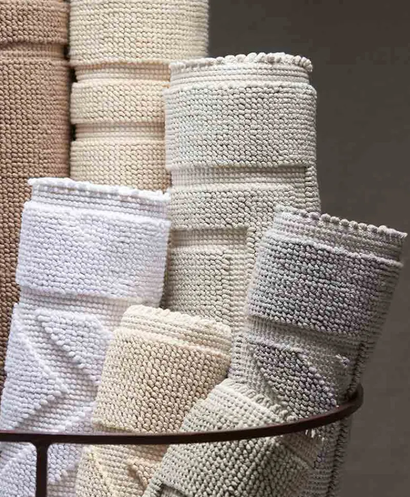 Mastro Raphael Neutrale Badematten|Baumwoll Teppich Rombi