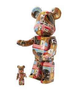 Medicom Toy Kunst Und Skulpturen|Bearbrick A.Warhol x Jean-Michel Basquiat #2
