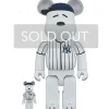 Medicom Toy Kunst Und Skulpturen|Bearbrick MLB x Peanuts - Snoopy (New York Yankees)