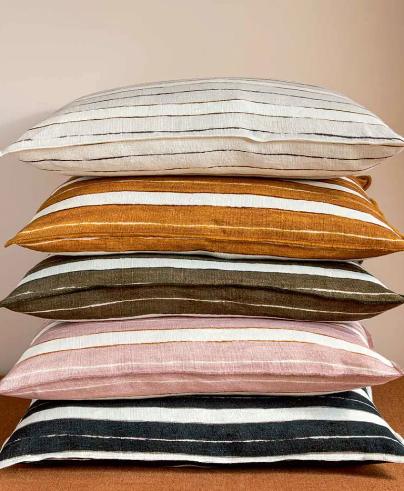 u00c9litis Kissen|Bedrucktes Leinenkissen Secret Stripe