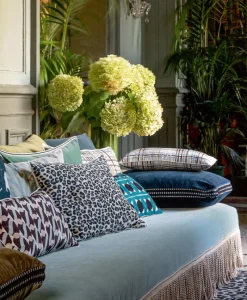 u00c9litis Kissen|Bedrucktes Samtkissen Fauve