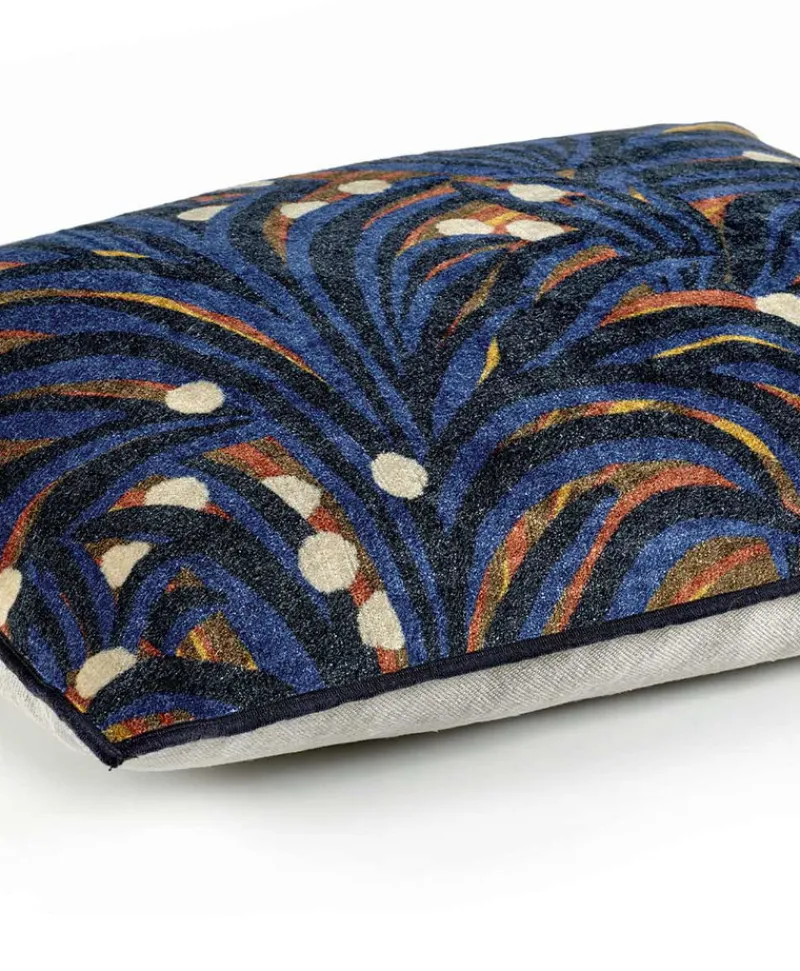 u00c9litis Kissen|Bedrucktes Samtkissen Oasis