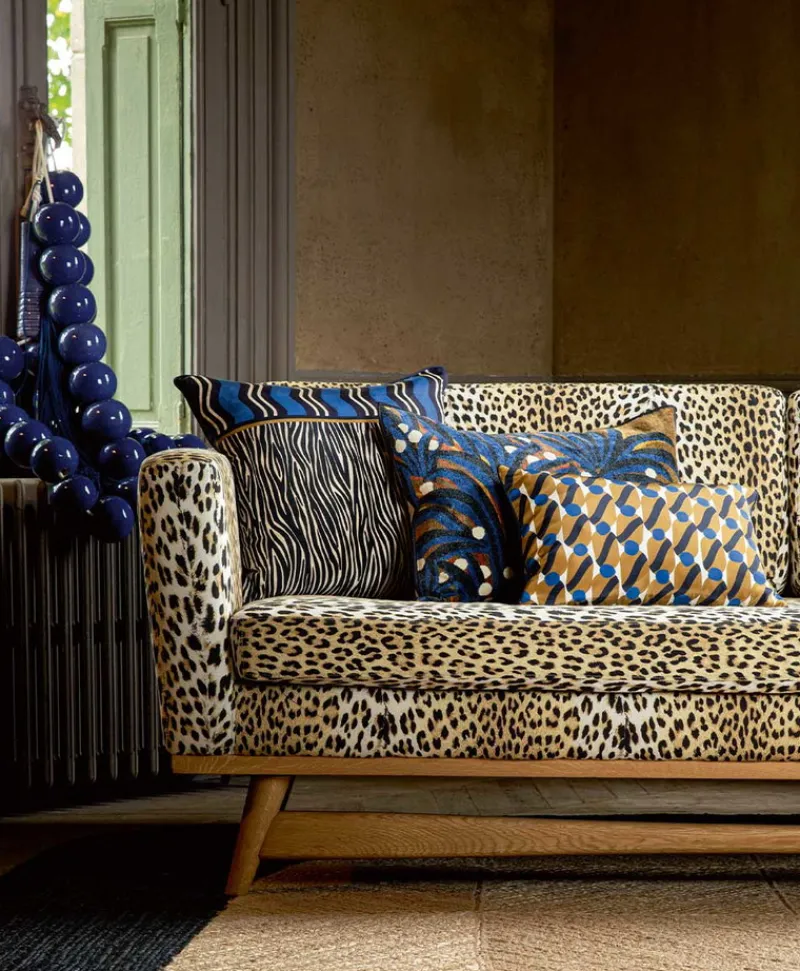 u00c9litis Kissen|Bedrucktes Samtkissen Oasis