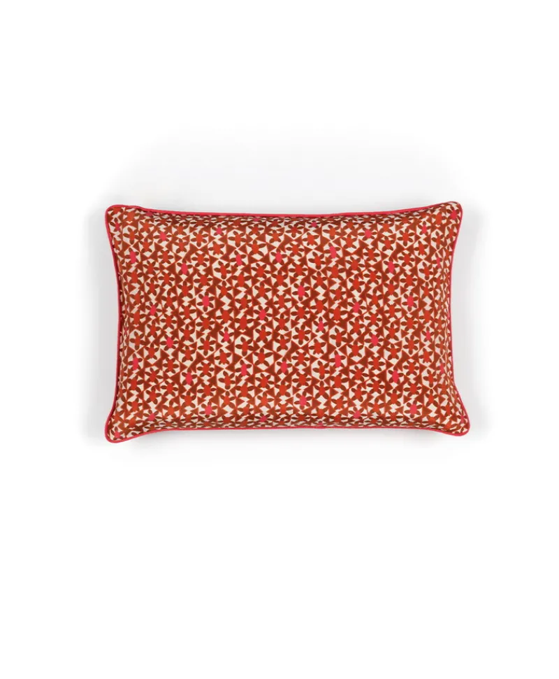 u00c9litis Kissen|Bedrucktes Seidenkissen Azteca