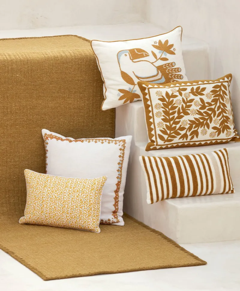 u00c9litis Kissen|Bedrucktes Seidenkissen Azteca