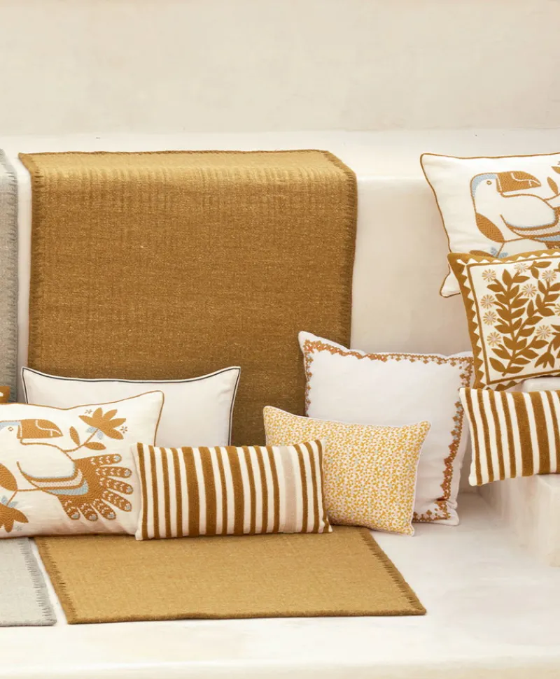 u00c9litis Kissen|Bedrucktes Seidenkissen Azteca