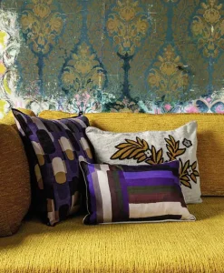 u00c9litis Kissen|Bedrucktes Seidenkissen Dédale