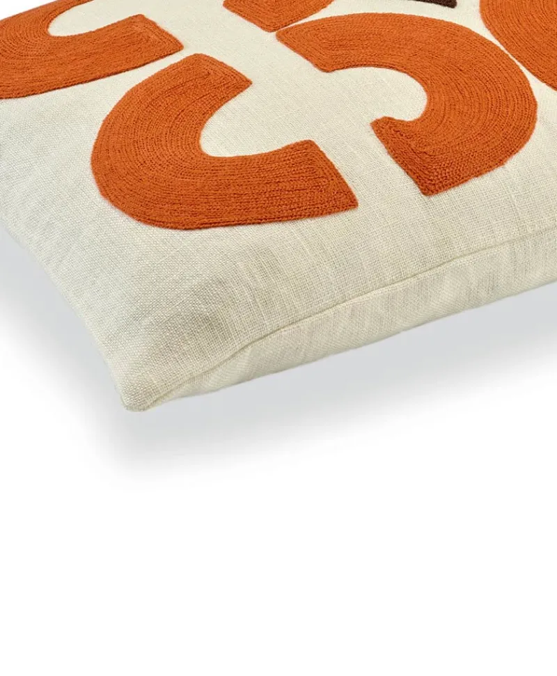 u00c9litis Kissen|Besticktes Leinenkissen Bahia