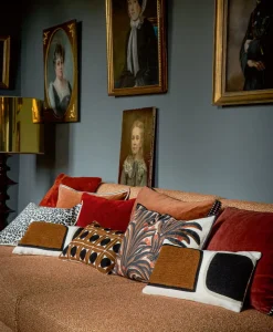 u00c9litis Kissen|Besticktes Leinenkissen Brocéliande