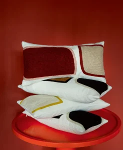 u00c9litis Kissen|Besticktes Leinenkissen Brocéliande