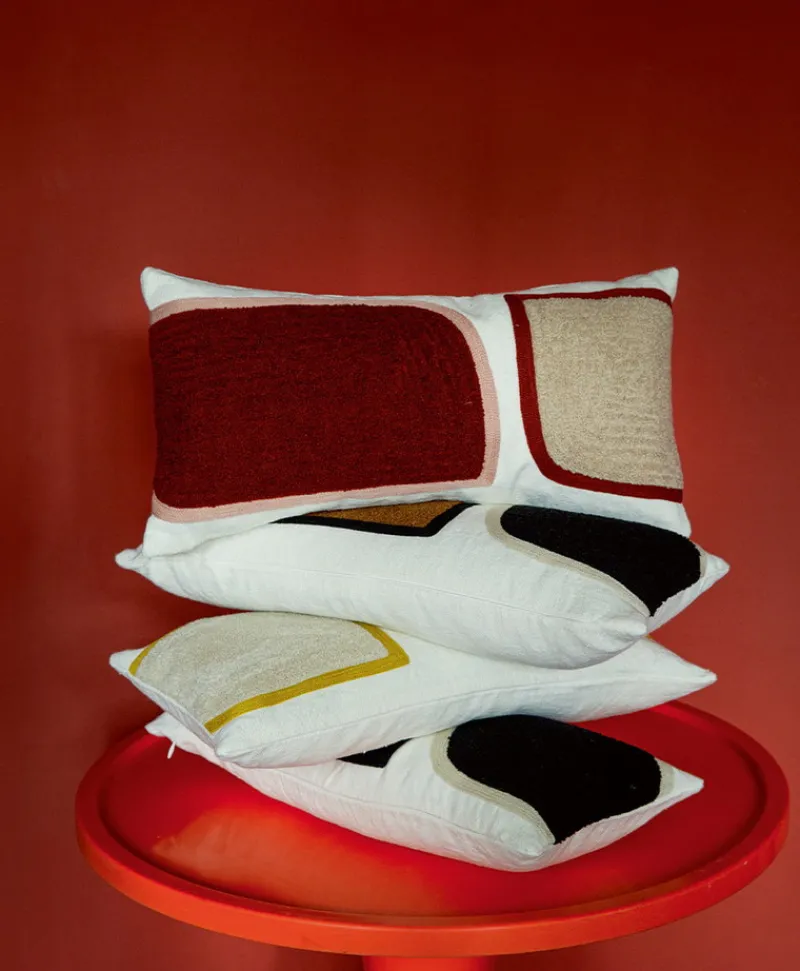 u00c9litis Kissen|Besticktes Leinenkissen Brocéliande