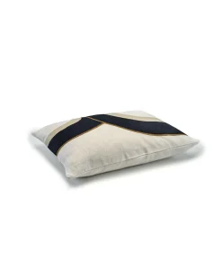 u00c9litis Kissen|Besticktes Leinenkissen Bridge