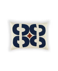 u00c9litis Kissen|Besticktes Leinenkissen Bahia