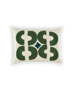 u00c9litis Kissen|Besticktes Leinenkissen Bahia