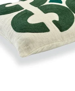 u00c9litis Kissen|Besticktes Leinenkissen Bahia