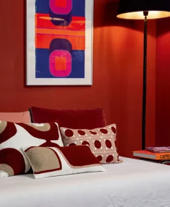 u00c9litis Kissen|Besticktes Leinenkissen Brocéliande