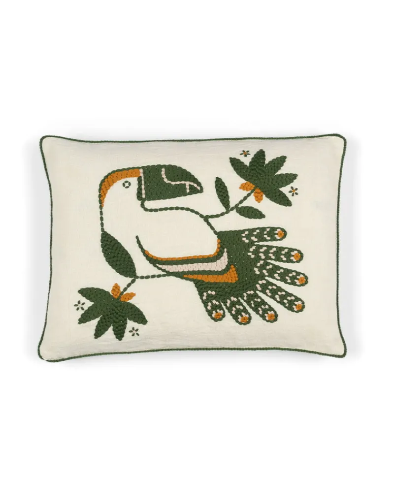 u00c9litis Kissen|Besticktes Leinenkissen Cristobal