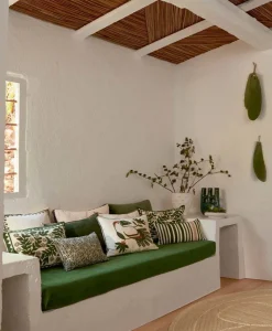 u00c9litis Kissen|Besticktes Leinenkissen Cristobal