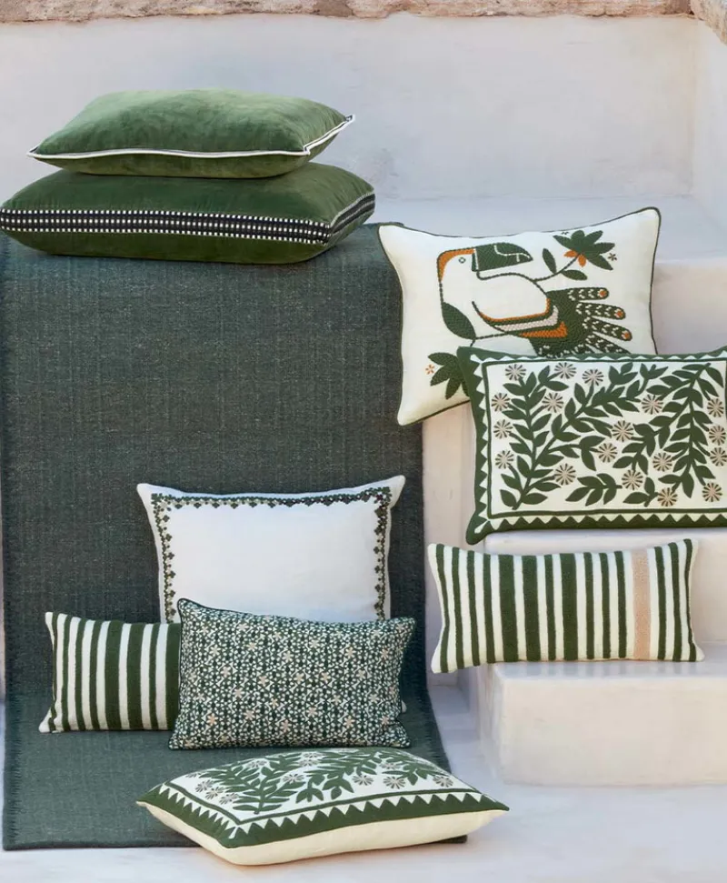 u00c9litis Kissen|Besticktes Leinenkissen Cristobal