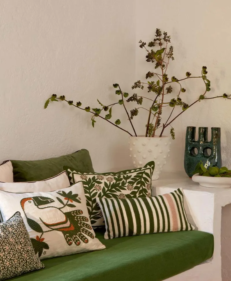 u00c9litis Kissen|Besticktes Leinenkissen Cristobal