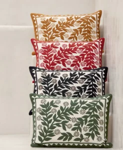 u00c9litis Kissen|Besticktes Leinenkissen Canopée