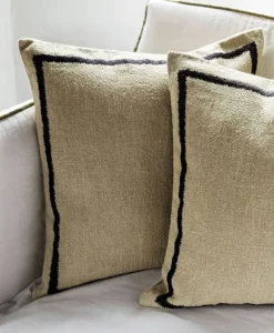 u00c9litis Kissen|Besticktes Leinenkissen Kea