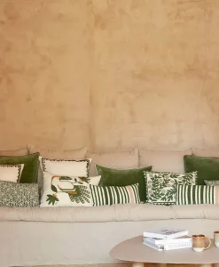 u00c9litis Kissen|Besticktes Leinenkissen Maya