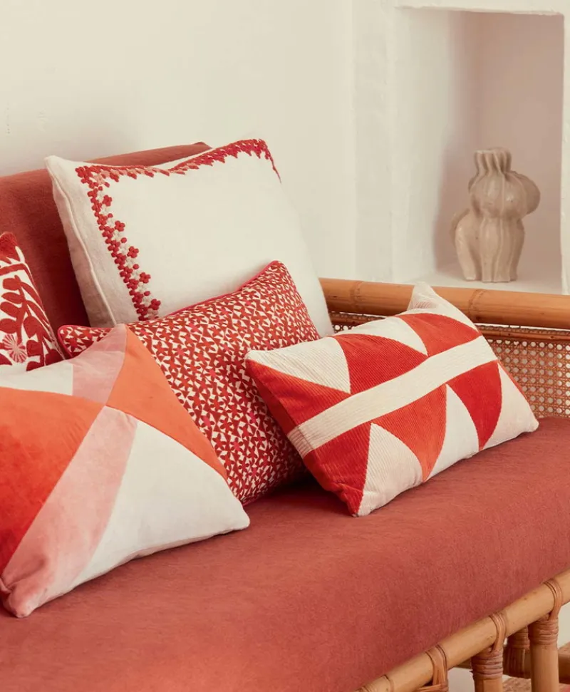 u00c9litis Kissen|Besticktes Leinenkissen Maya