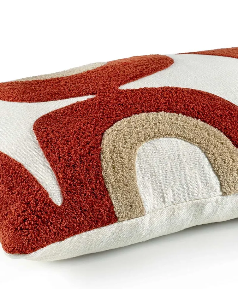 u00c9litis Kissen|Besticktes Leinenkissen Nirvana