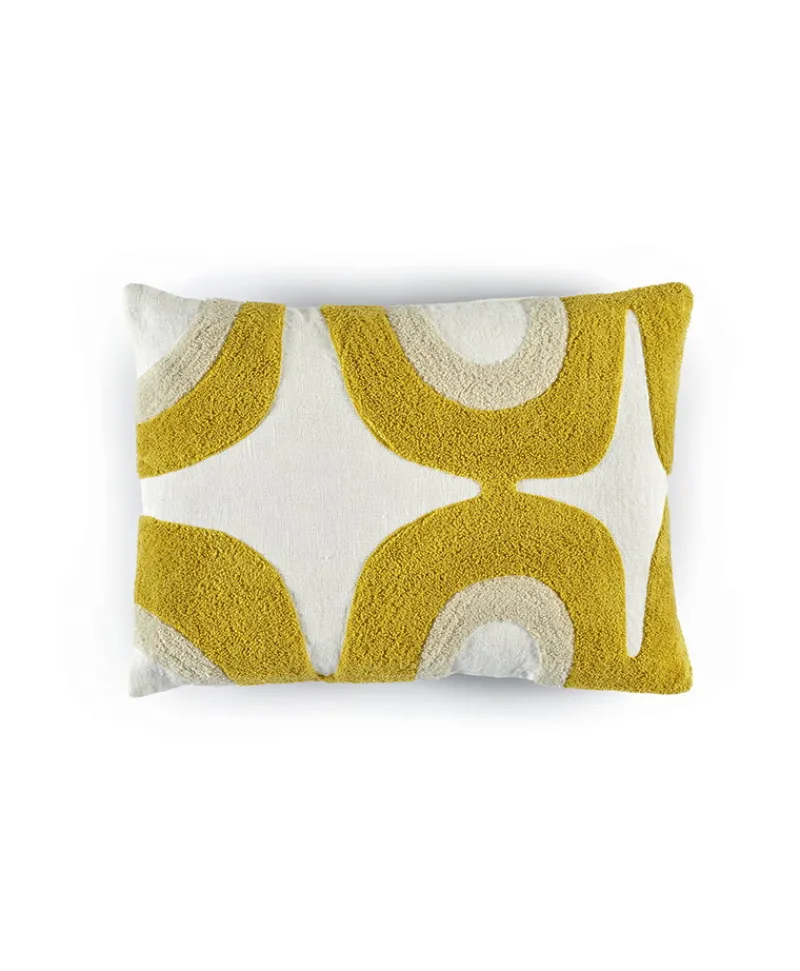 u00c9litis Kissen|Besticktes Leinenkissen Nirvana