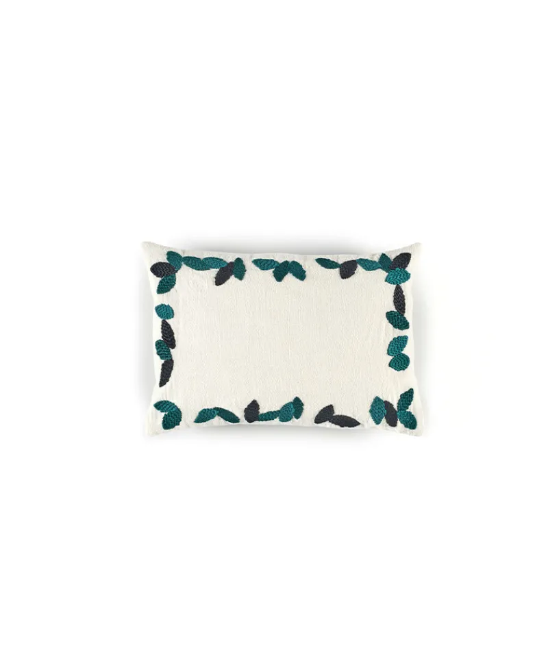 u00c9litis Kissen|Besticktes Leinenkissen Sherwood