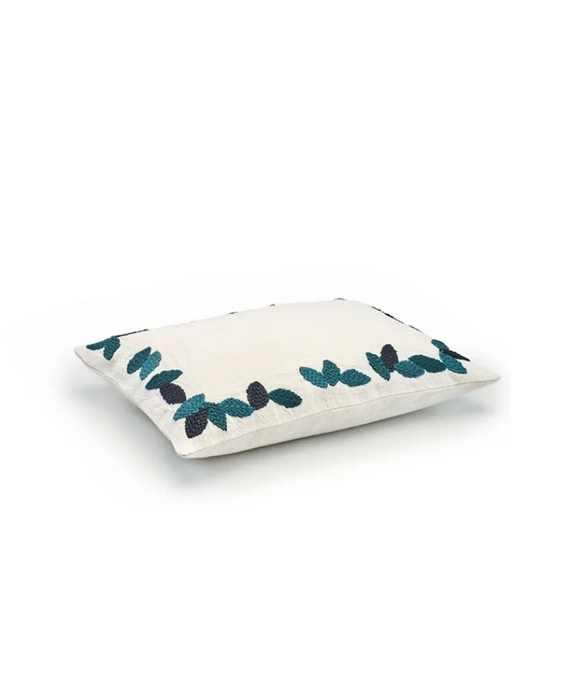 u00c9litis Kissen|Besticktes Leinenkissen Sherwood