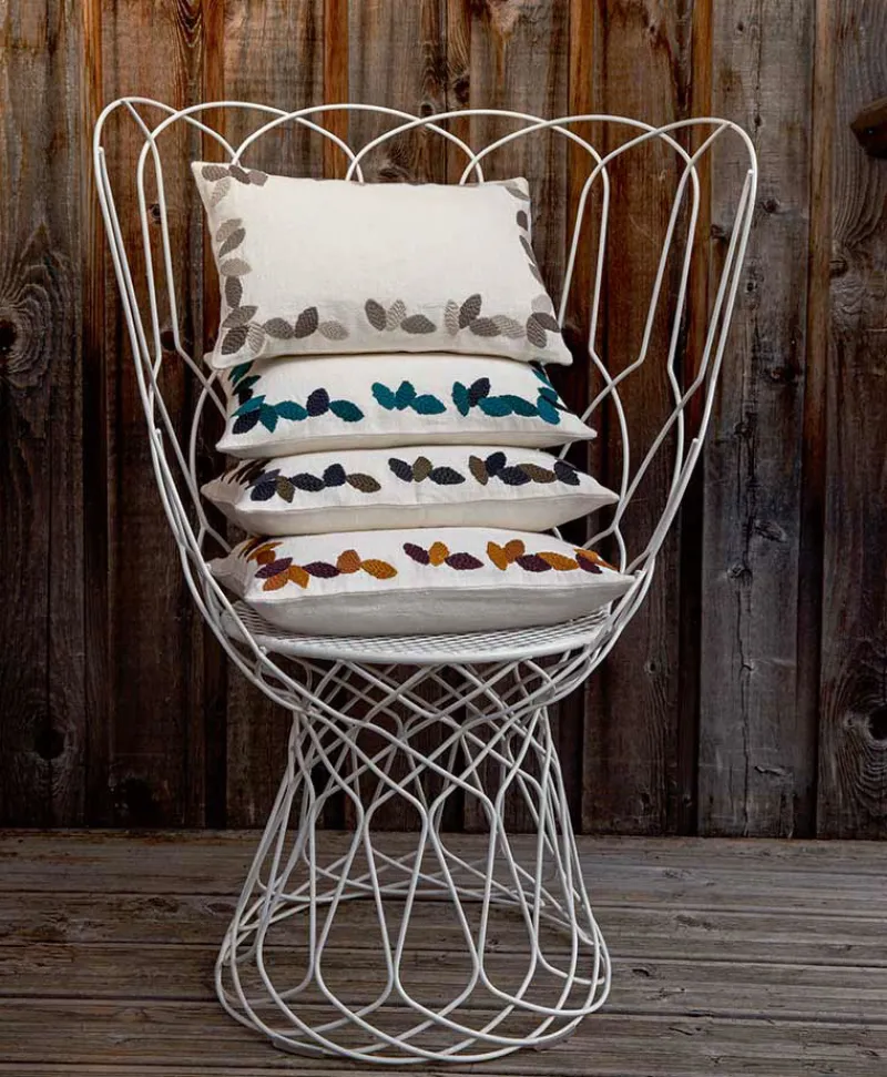 u00c9litis Kissen|Besticktes Leinenkissen Sherwood