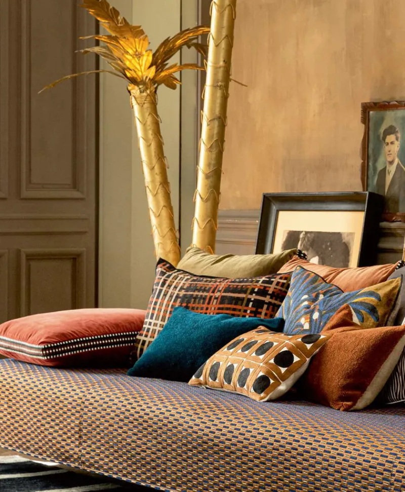 u00c9litis Kissen|Besticktes Leinenkissen Samsara