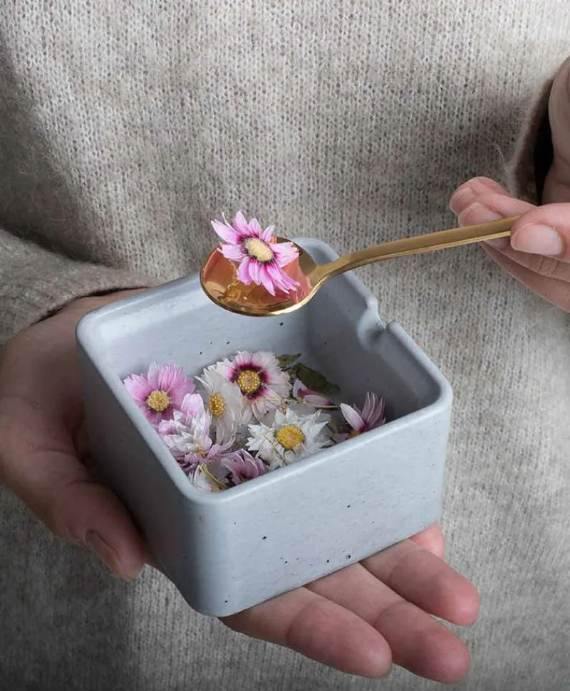 Formpoet Dosen Und Boxen|Küchenutensilien|Beton Zuckerdose mit Löffel