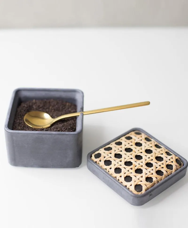 Formpoet Dosen Und Boxen|Küchenutensilien|Beton Zuckerdose mit Löffel