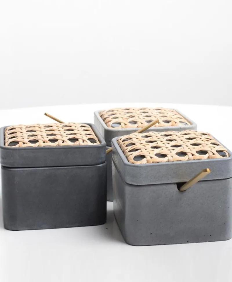 Formpoet Dosen Und Boxen|Küchenutensilien|Beton Zuckerdose mit Löffel