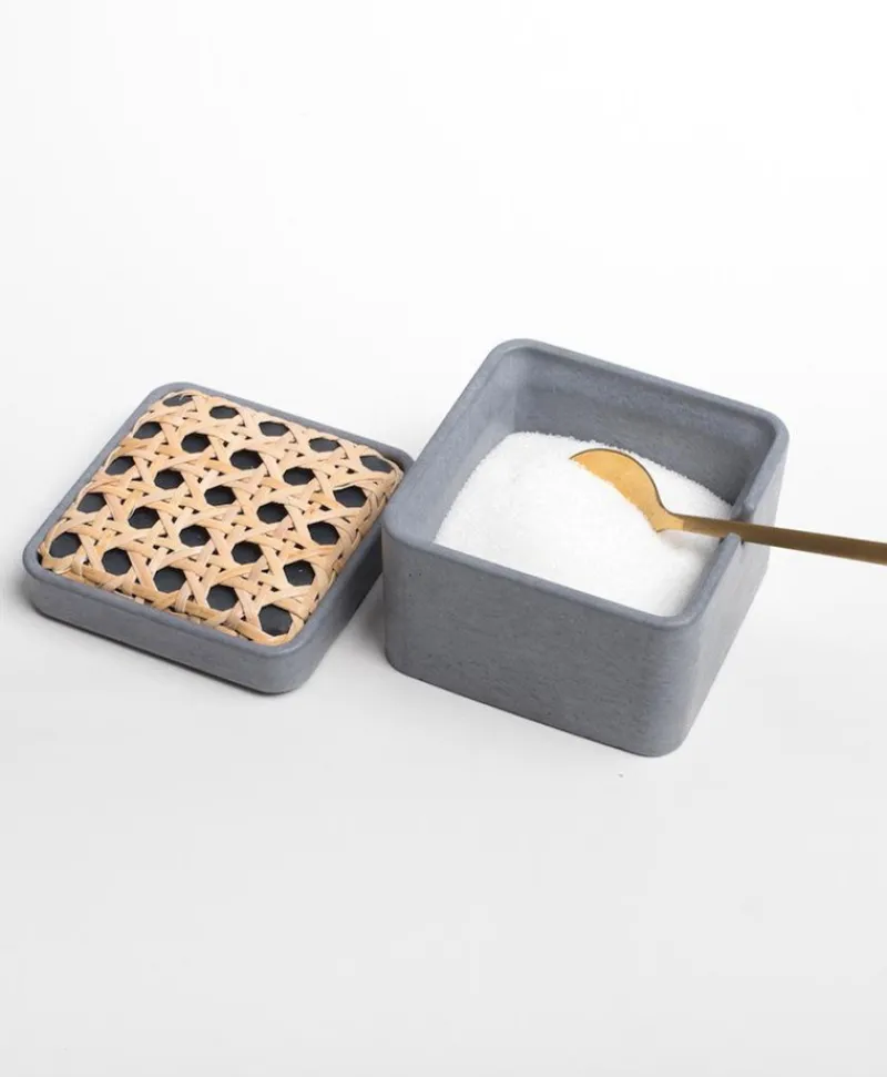 Formpoet Dosen Und Boxen|Küchenutensilien|Beton Zuckerdose mit Löffel