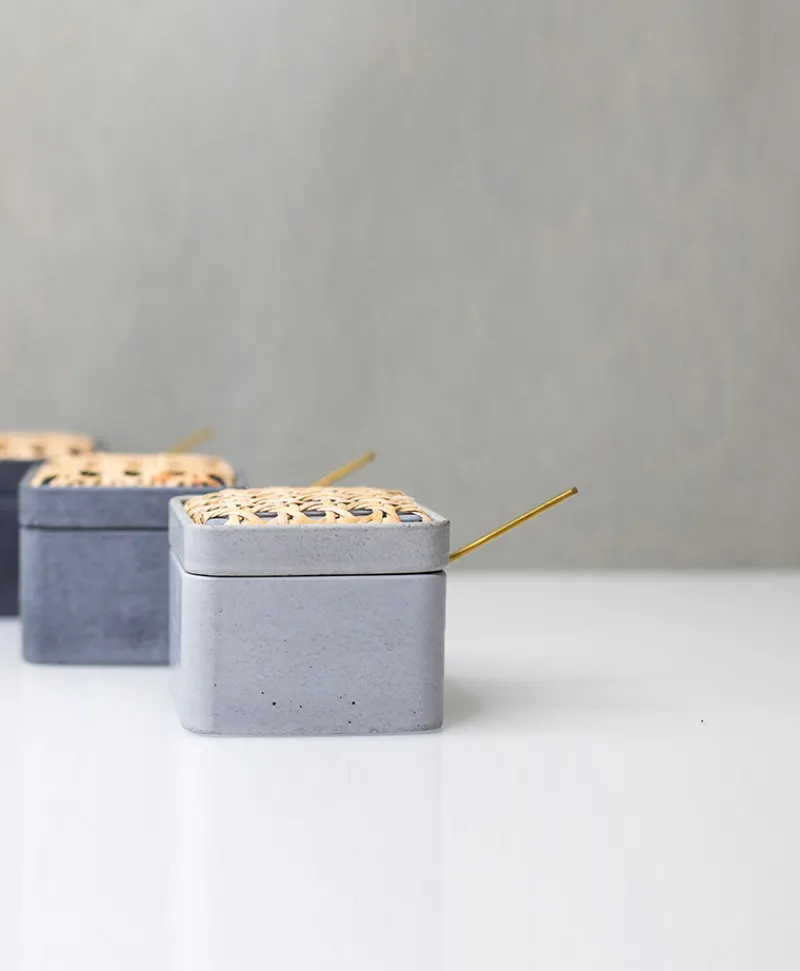 Formpoet Dosen Und Boxen|Küchenutensilien|Beton Zuckerdose mit Löffel