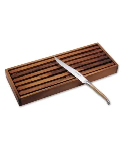 Laguiole en Aubrac Edles Handwerk|Schneidebretter|Brotmesser mit Brotschneidebrett Set