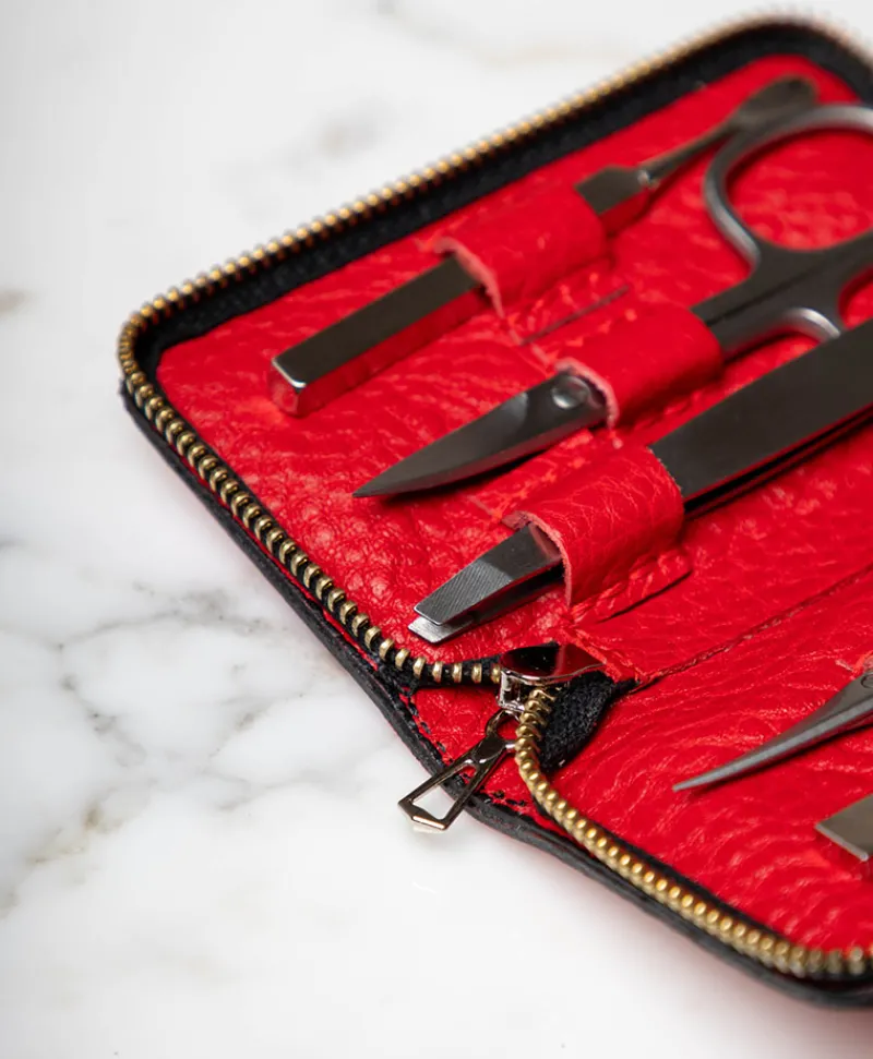 F. HAMMANN Reiseaccessoires|Maniküre Etuis|Chervo Manicure ZIP S – Maniküre-Etui Chervo Kalbleder