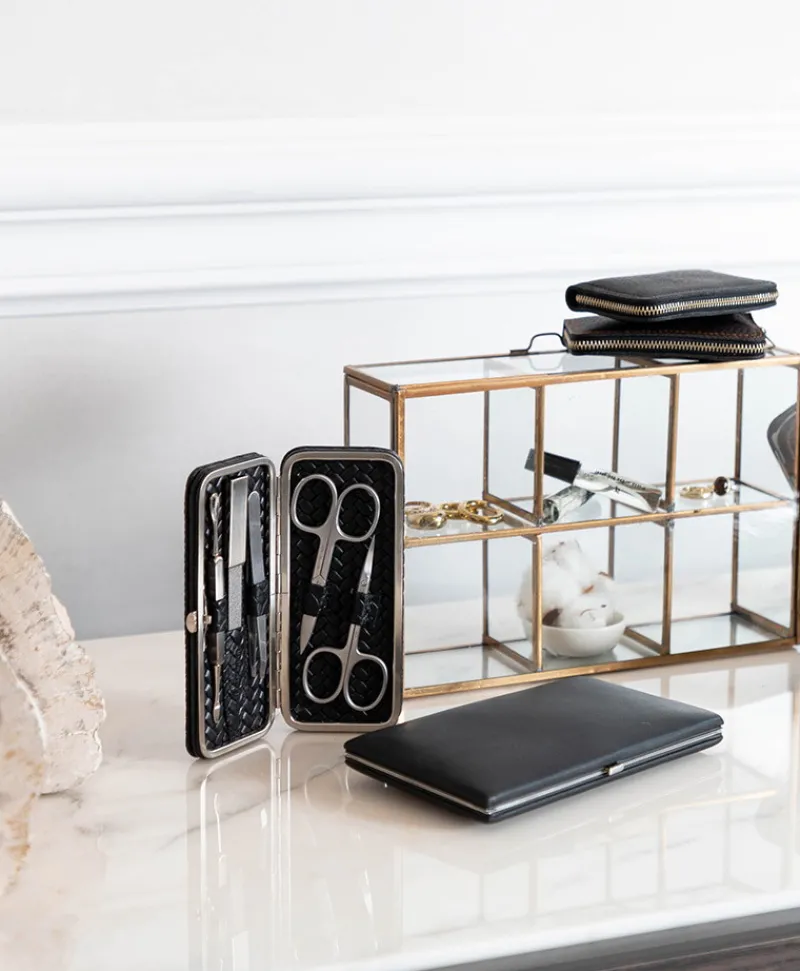 F. HAMMANN Reiseaccessoires|Chervo Rasierset Kalbleder – Eschenburg Bestecke