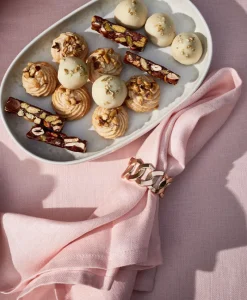 L'Objet Kaffee Und Tee|Tischwäsche|Cuban Link Serviettenringe 4er-Set