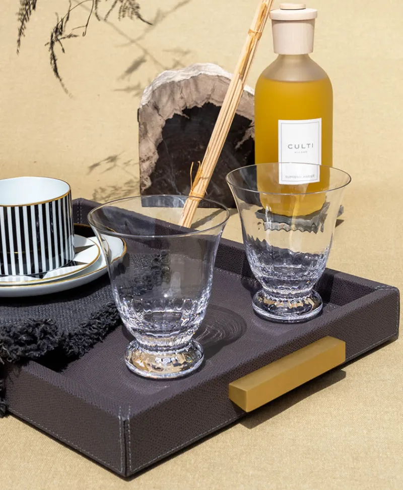 GioBagnara Tabletts|Deco Tray aus Kalbsleder