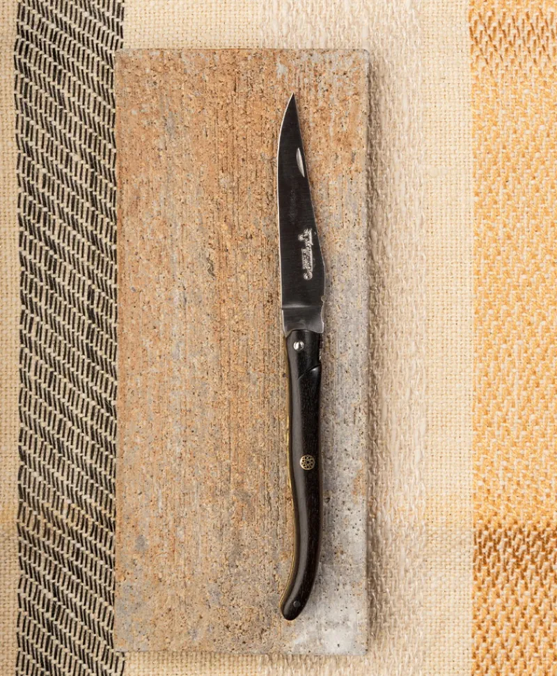 Laguiole en Aubrac Messer|Faltbares Taschenmesser mit Ebenholz Griff