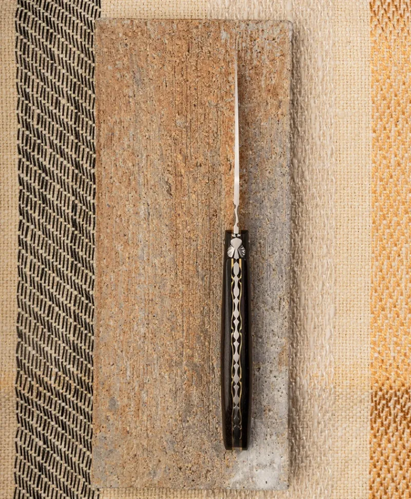 Laguiole en Aubrac Messer|Faltbares Taschenmesser mit Ebenholz Griff