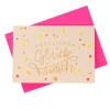 Pink Stories Papeterie|Handgedruckte Klappkarte "Glückwunsch"