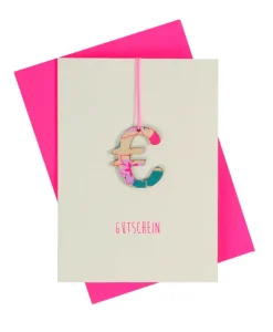 Pink Stories Papeterie|Handgefertigte Klappkarte "Gutschein"